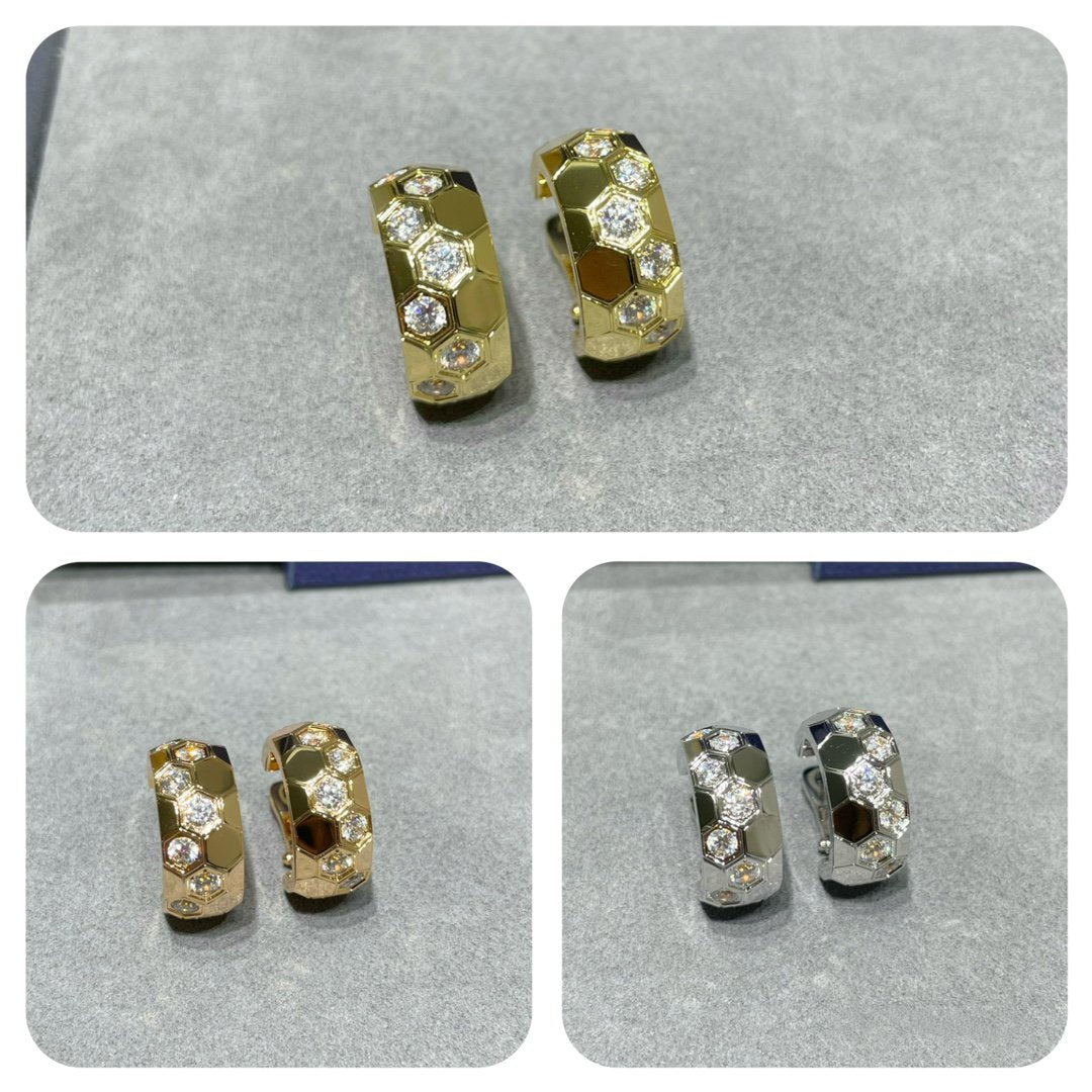 ¡®Aura Jewels¡¯BEE LOVE DIAMOND HOOP EARRINGS