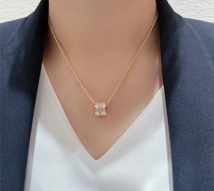 ¡®Aura Jewels¡¯BEE LOVE DIAMOND PAVED 3 ROW NECKLACE
