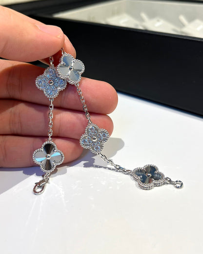 [Aura Jewels]New  CLOVER 5 MOTIF LASER BRACELET COLLECTION