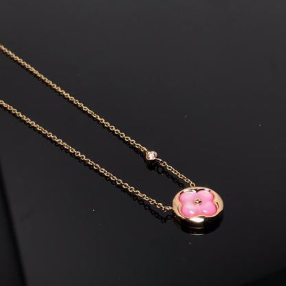 ¡®Aura Jewels¡¯COLOR BLOSSOM PINK MOP SUN GOLD NECKLACE