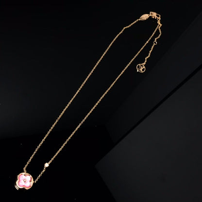 ¡®Aura Jewels¡¯COLOR BLOSSOM PINK MOP SUN GOLD NECKLACE