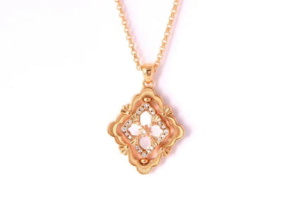 [Aura Jewels] B.C.L ENAMEL ROTATING SINGLE-DIAMOND NECKLACE£¨Various colors£©