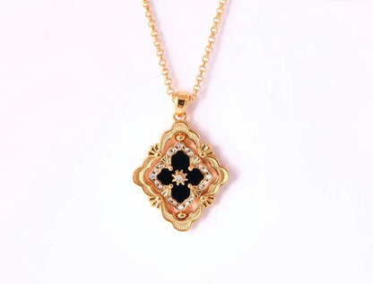 [Aura Jewels] B.C.L ENAMEL ROTATING SINGLE-DIAMOND NECKLACE£¨Various colors£©