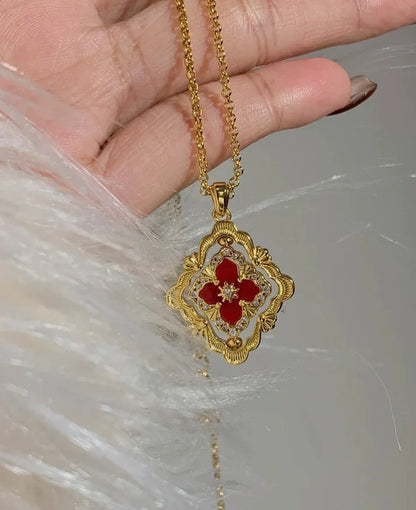 [Aura Jewels] B.C.L ENAMEL ROTATING SINGLE-DIAMOND NECKLACE£¨Various colors£©