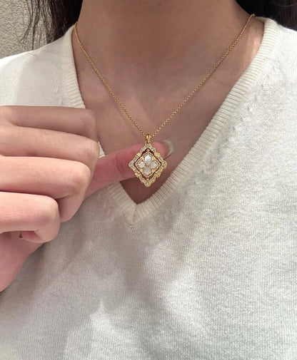 [Aura Jewels] B.C.L ENAMEL ROTATING SINGLE-DIAMOND NECKLACE£¨Various colors£©