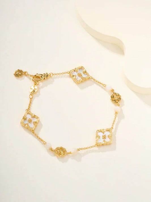 [Aura Jewels]B.C.L ENAMELED Three-Flower Bracelet£¨Trumpet)