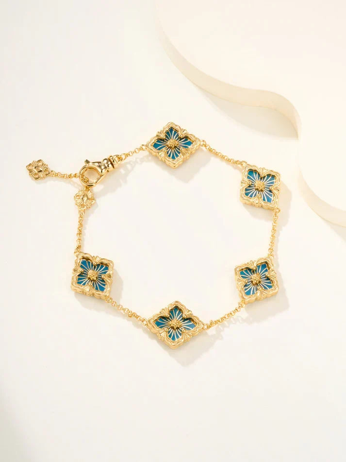 [Aura Jewels]B.C.L ENAMELED Five-Flower Bracelet£¨Various Colors)