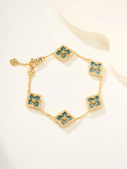 [Aura Jewels]B.C.L ENAMELED Five-Flower Bracelet£¨Various Colors)