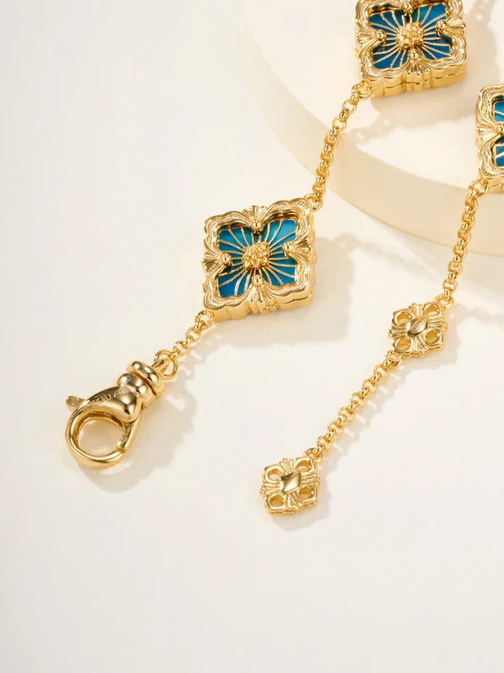 [Aura Jewels]B.C.L ENAMELED Five-Flower Bracelet£¨Various Colors)