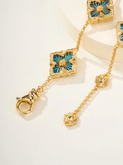 [Aura Jewels]B.C.L ENAMELED Five-Flower Bracelet£¨Various Colors)