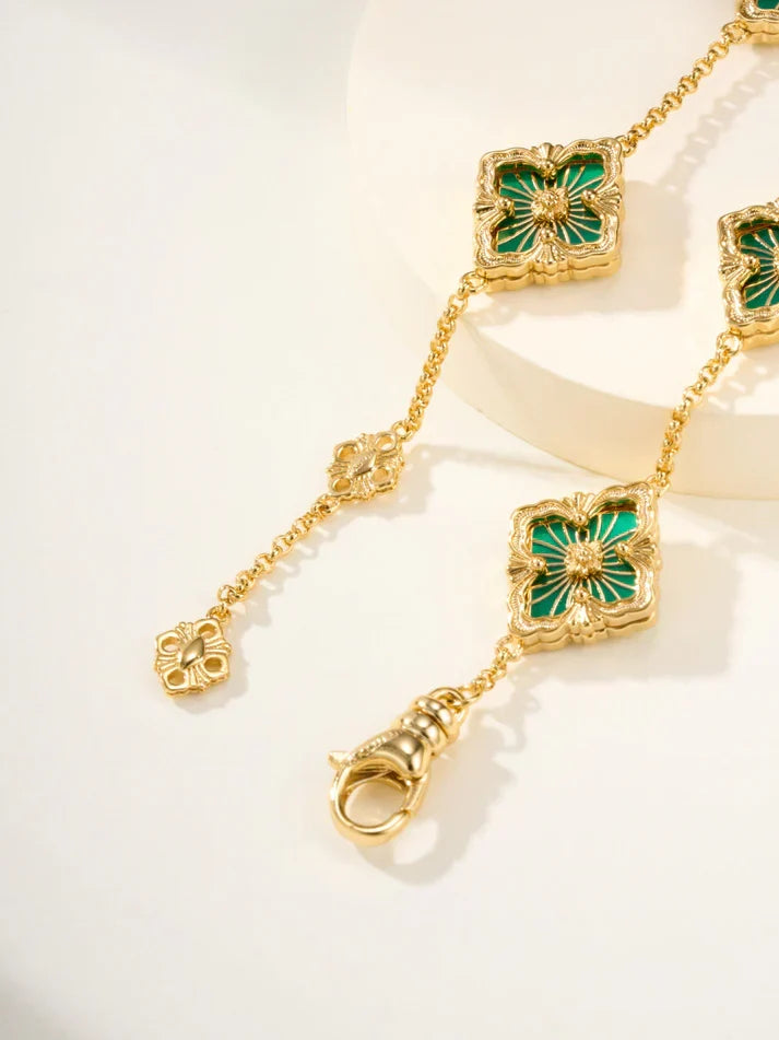 [Aura Jewels]B.C.L ENAMELED Five-Flower Bracelet£¨Various Colors)