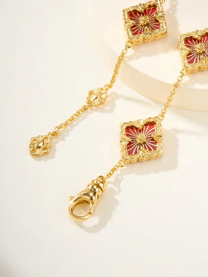 [Aura Jewels]B.C.L ENAMELED Five-Flower Bracelet£¨Various Colors)