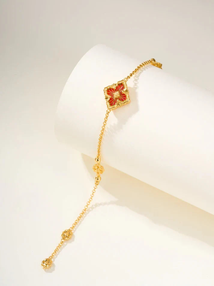 [Aura Jewels]B.C.L ENAMELED One-Flower Bracelet£¨Various Colors)