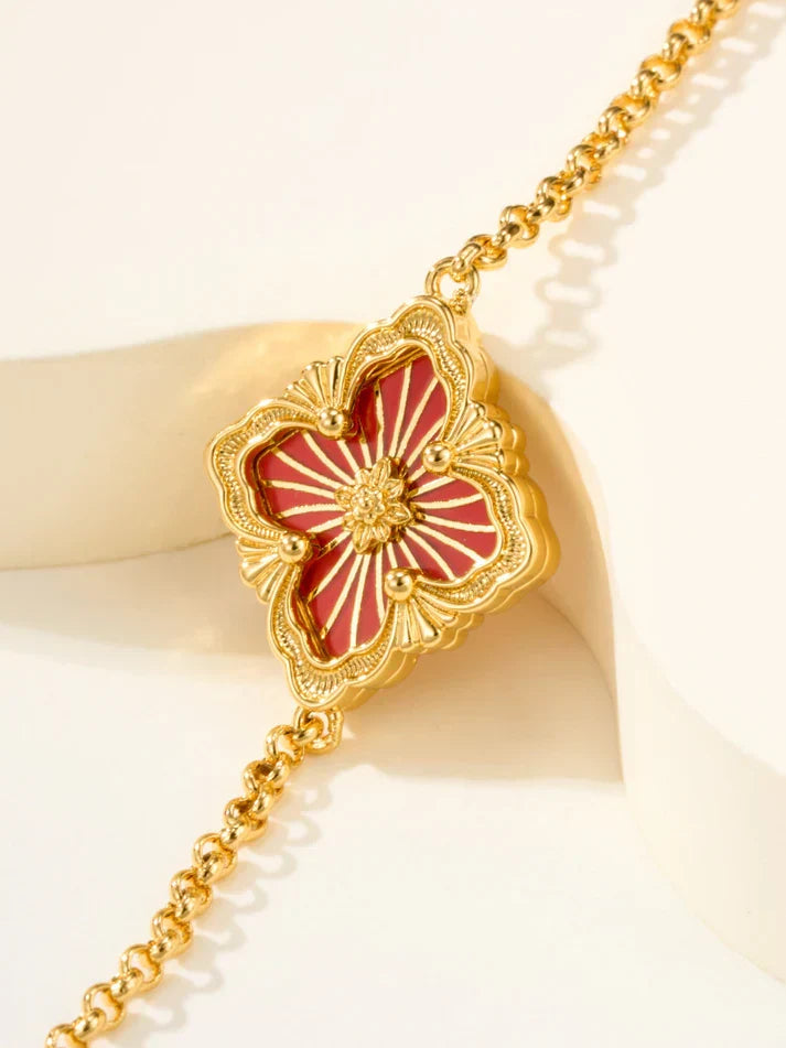 [Aura Jewels]B.C.L ENAMELED One-Flower Bracelet£¨Various Colors)