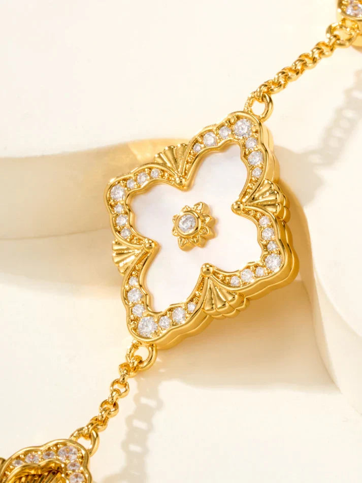 [Aura Jewels]B.C.L ENAMELED Five-Flower Bracelet£¨Various Colors) BIG SIZE