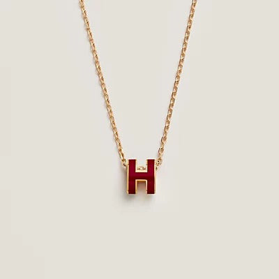 ¡®Aura Jewels¡¯HM CLIC RED ENAMEL GOLD NECKLACE