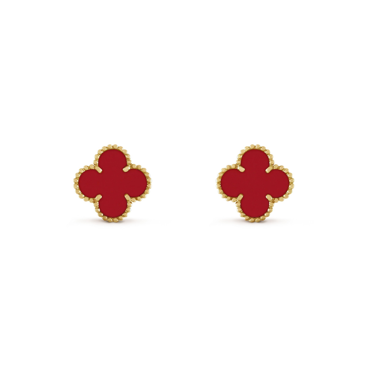 ¡®Aura Jewels¡¯CLOVER MINI 9.5MM CARNELIAN EARRINGS
