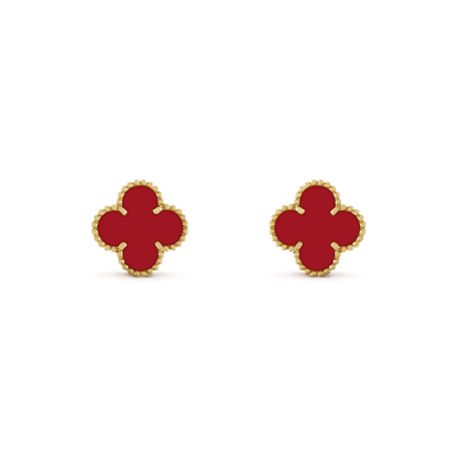 ¡®Aura Jewels¡¯CLOVER MINI 9.5MM CARNELIAN EARRINGS