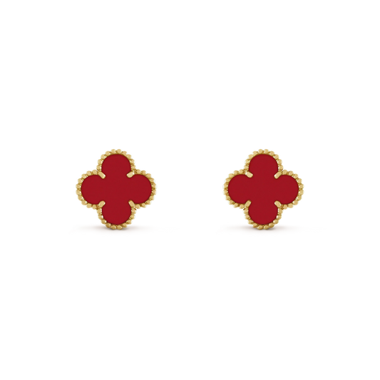 ¡®Aura Jewels¡¯CLOVER MINI 9.5MM CARNELIAN EARRINGS