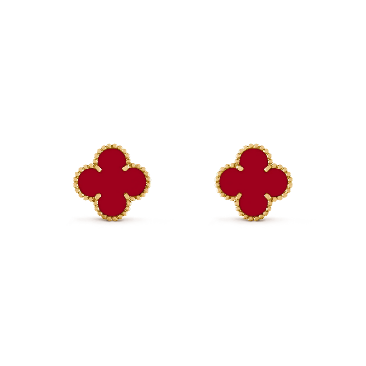 ¡®Aura Jewels¡¯CLOVER MEDIUM 1 MOTIFS CARNELIAN  EARRINGS