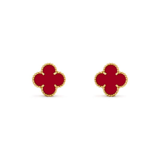¡®Aura Jewels¡¯CLOVER MEDIUM 1 MOTIFS CARNELIAN  EARRINGS