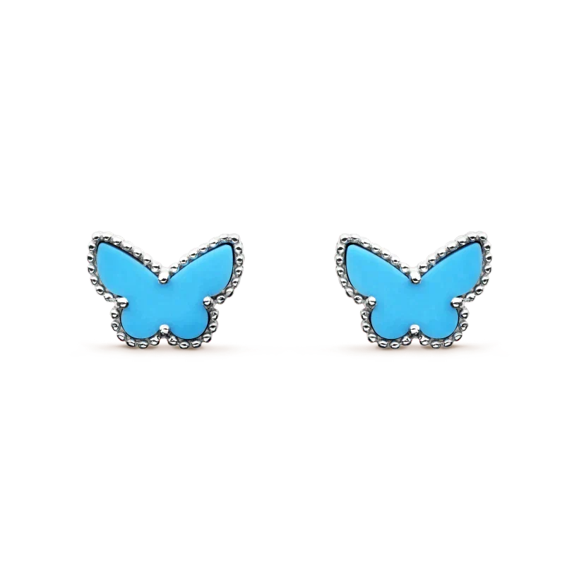¡®Aura Jewels¡¯BUTTERFLY TURQUOISE EARRINGS SILVER