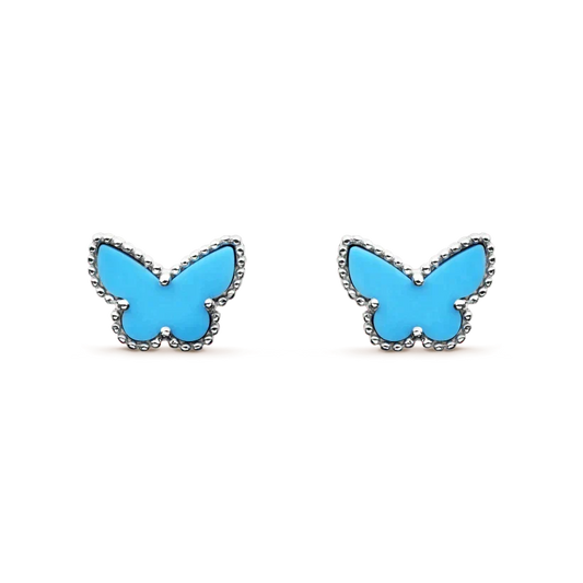 ¡®Aura Jewels¡¯BUTTERFLY TURQUOISE EARRINGS SILVER