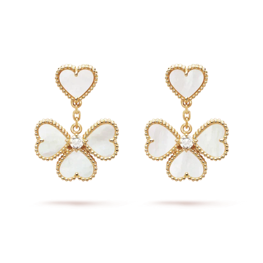 ¡®Aura Jewels¡¯CLOVER SWEET WHITE MOP EARRINGS