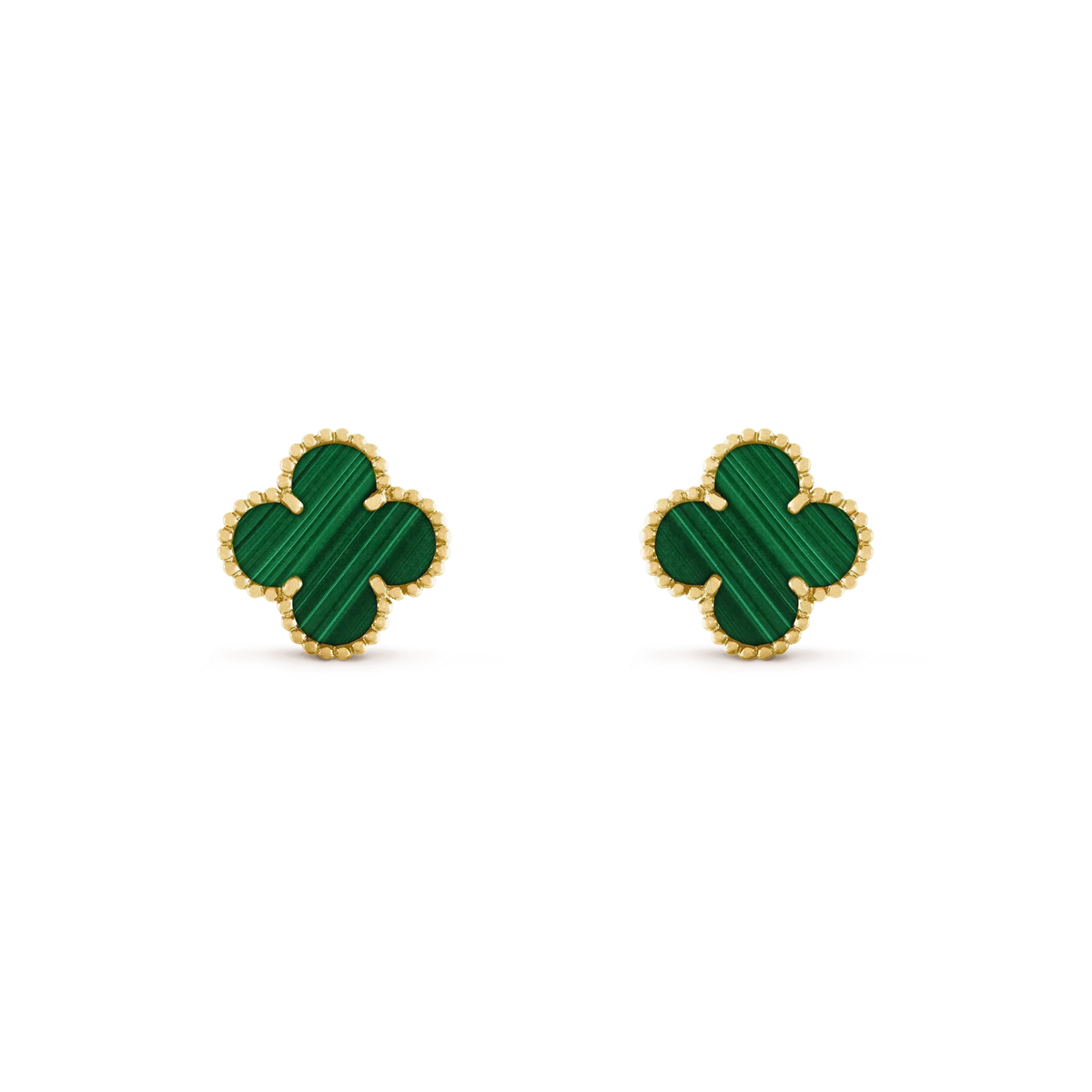¡®Aura Jewels¡¯CLOVER MEDIUM 1 MOTIFS MALACHITE  EARRINGS