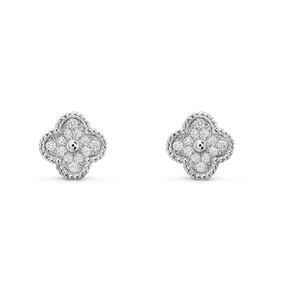 ¡®Aura Jewels¡¯CLOVER MINI DIAMOND STUD EARRINGS