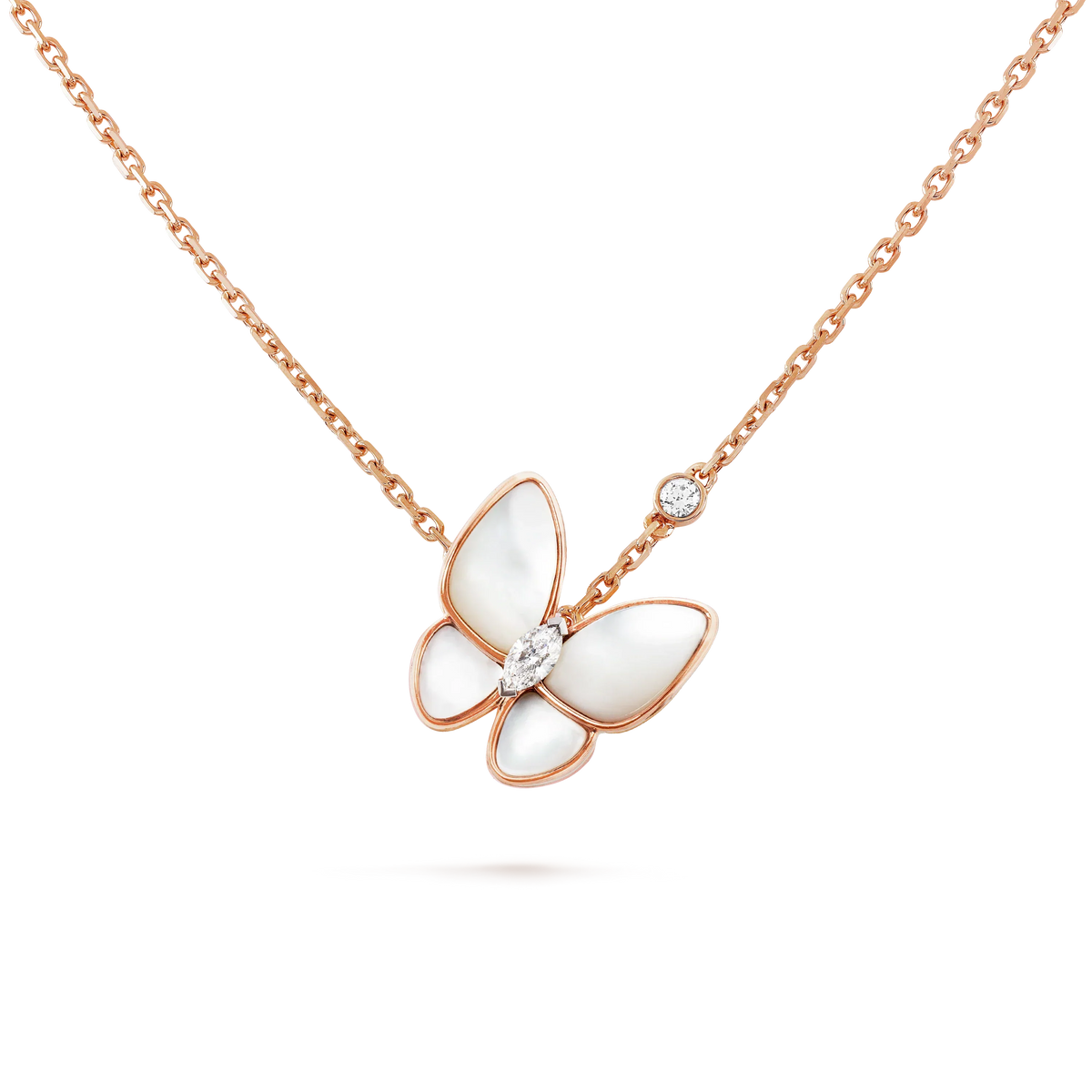 ¡®Aura Jewels¡¯BUTTERFLY MOP DIAMOND NECKLACE