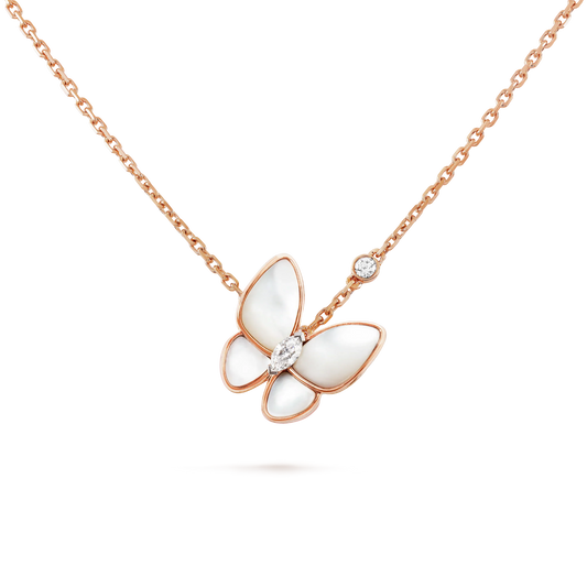 ¡®Aura Jewels¡¯BUTTERFLY MOP DIAMOND NECKLACE