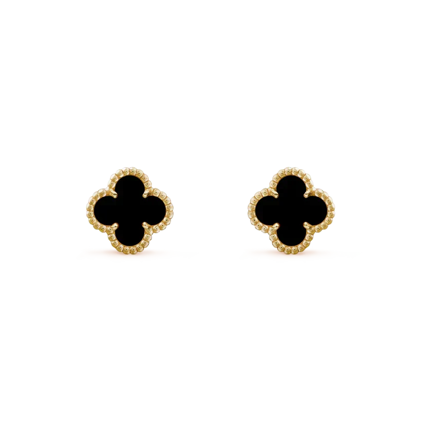 ¡®Aura Jewels¡¯CLOVER MINI 9.5MM BLACK MOP EARRINGS