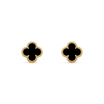 ¡®Aura Jewels¡¯CLOVER MINI 9.5MM BLACK MOP EARRINGS
