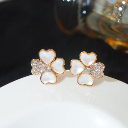 [Aura Jewels]FRIVOLE PINK GOLD FLOWER DIAMOND EARRINGS 2