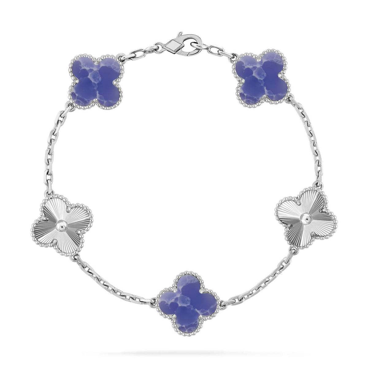 [Aura Jewels]New CLOVER 5 MOTIF BLUE VEINS BRACELET COLLECTION