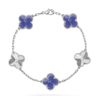 [Aura Jewels]New CLOVER 5 MOTIF BLUE VEINS BRACELET COLLECTION