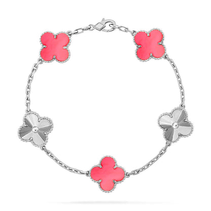 [Aura Jewels]New  CLOVER 5 MOTIFS  PINK MOP BRACELET COLLECTION