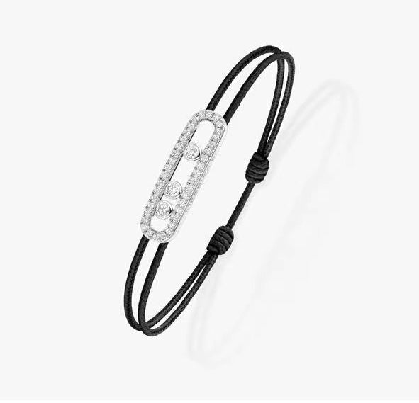 [Aura Jewels]Messika Care(s) pink cord pavé bracelet