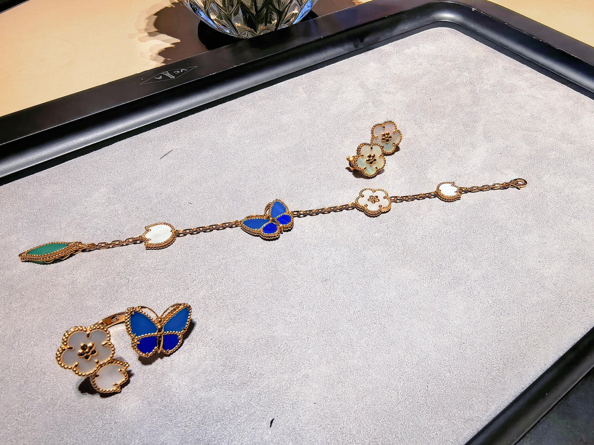 [Aura Jewels] 2026 NEW MODEL SPRING LUCKY 3 MOTIF GOLD RING