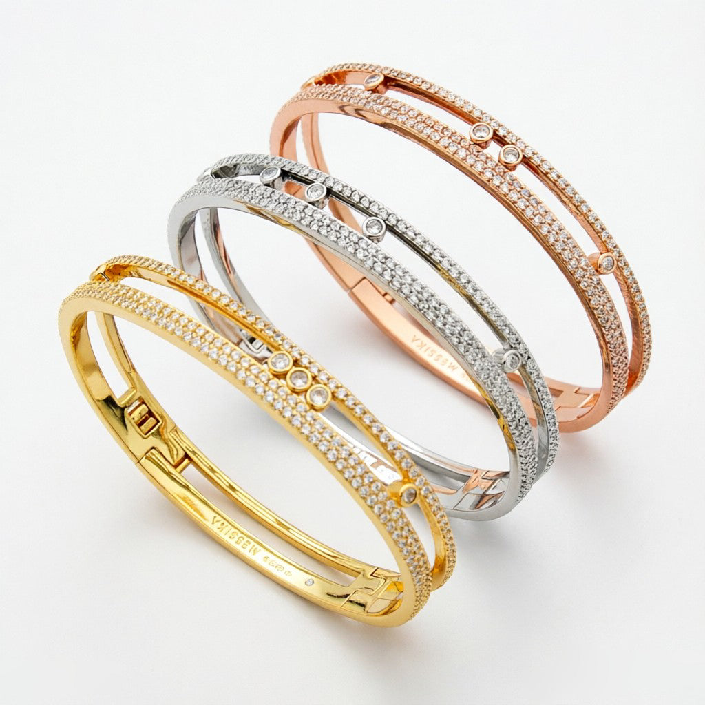 [Aura Jewels]Move Romane pavé bangle