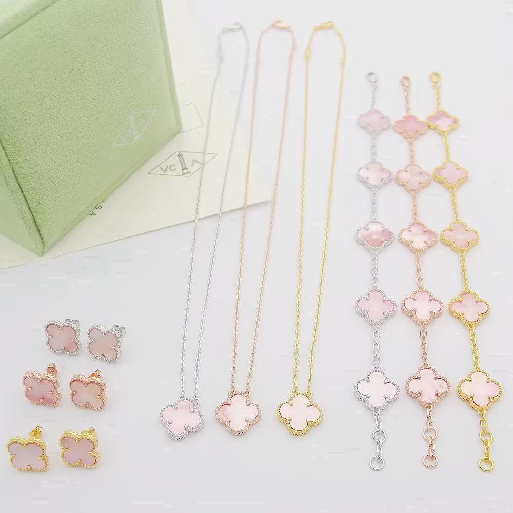 [Aura Jewels]Clover Mini Pink Earrings