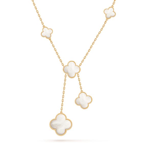 ¡®Aura Jewels¡¯CLOVER MOTHER OF PEARL NECKLACE 6 MOTIF