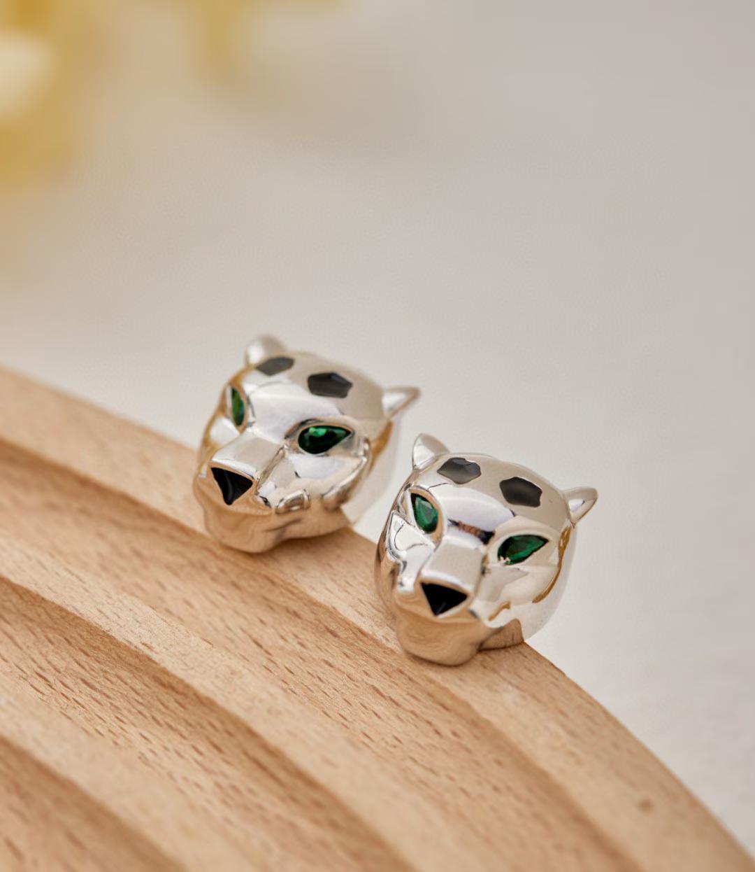 [Aura Jewels] CHRRTAH-PRINT STUD EARRINGS, THREE COLORS