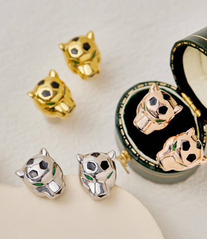 [Aura Jewels] CHRRTAH-PRINT STUD EARRINGS, THREE COLORS