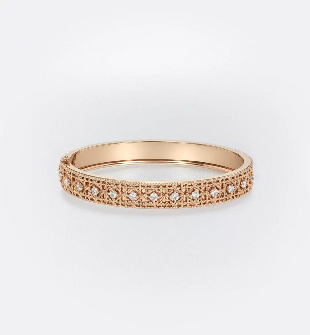 [Aura Jewels] 2026 WOVEN-PATTERN BRACELET SET WITH FULL DIAMOND INLAY THREE-COLORS