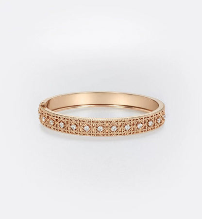 [Aura Jewels] 2026 WOVEN-PATTERN BRACELET SET WITH FULL DIAMOND INLAY THREE-COLORS