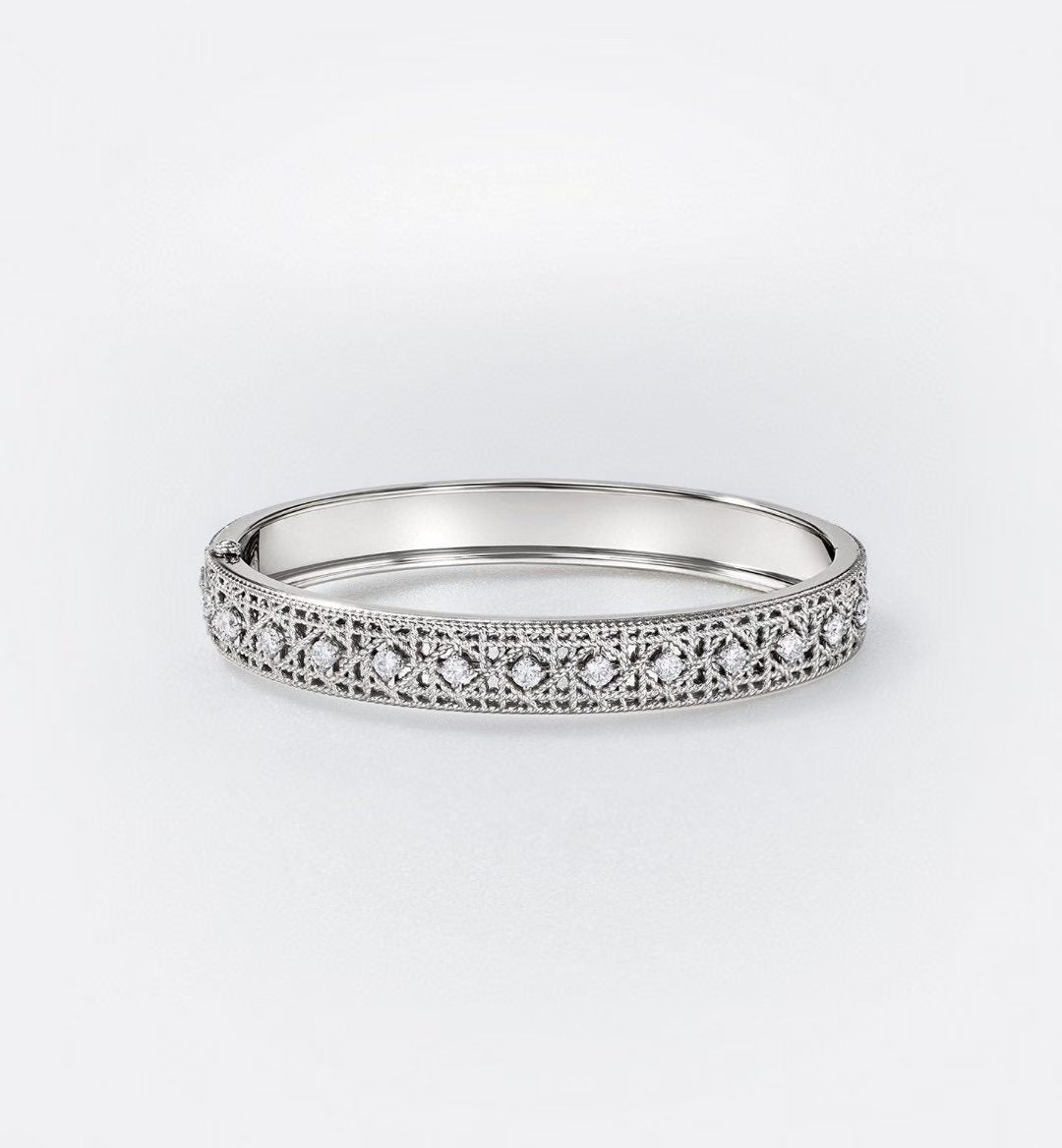[Aura Jewels] 2026 WOVEN-PATTERN BRACELET SET WITH FULL DIAMOND INLAY THREE-COLORS