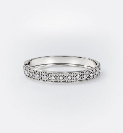 [Aura Jewels] 2026 WOVEN-PATTERN BRACELET SET WITH FULL DIAMOND INLAY THREE-COLORS