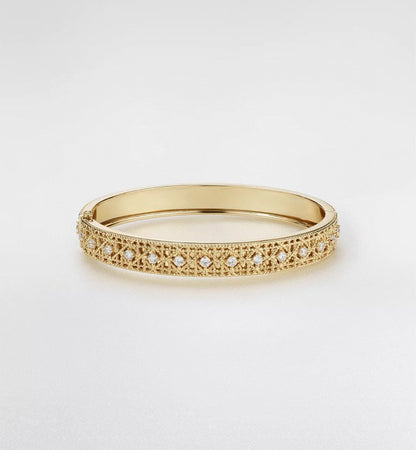 [Aura Jewels] 2026 WOVEN-PATTERN BRACELET SET WITH FULL DIAMOND INLAY THREE-COLORS